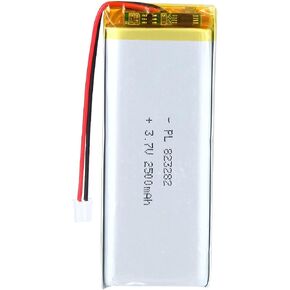 YDL 3.7V 2500mAh 823282 Lipo Battery Rechargeable Lithium Polymer ion Battery Pack with PH2.0mm JST Connector