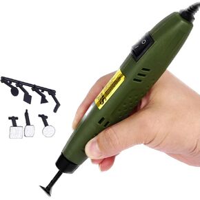 ماكينة صنفرة كهربائية بقوة 8000 دورة في الدقيقة، ماكينة صنفرة تفاصيل محمولة بقوة 20 وات لأداة سنفرة معدنية DIY للأعمال الخشبية، ماكينة سنفرة حرفية كهربائية مع رأس سنفرة 8x لطحن أسطح تلميع الشقوق والأخاديد in Kuwait