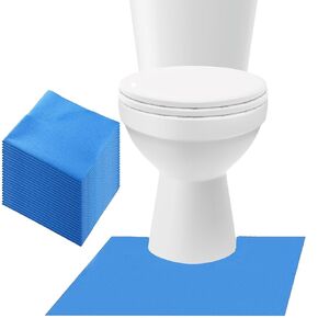 Upgraded 20 Pack Disposable Toilet Mats,Super Absorbent Toilet Floor Protector from Urine,Disposable Toilet Floor Mat for Urine,U Shaped Toilet Mat for Urine,Around Toilet Floor Protector 24" x 22"