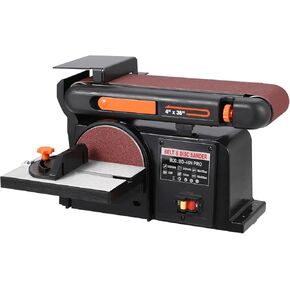 EliteEdge Benchtop Belt and Disc Sander - 1/2HP Motor, 4" x 36" Belt, 6" Disc, Sturdy Cast Iron Base, Powerful Woodworking Sander with Benchtop Mount
