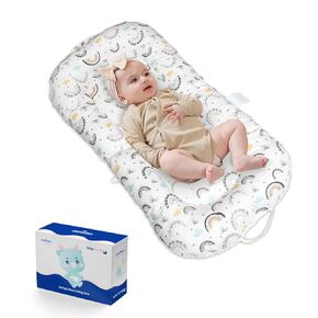 Baby Lounger, Portable Baby Nest for Newborn Infant Babies for Home and Travel (White)