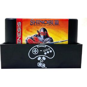 أسود، حامل خرطوشة متوافق مع Sega Genesis، صينية ألعاب Sega، يحمل 10 ألعاب، تقليل الفوضى، مجموعة ألعاب الفيديو القديمة، واقي الغبار، يعمل مع خراطيش Sega Genesis in Kuwait