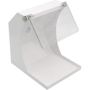1PCS Bench Grinder Cover Jewelry Polishing Machine Dust-Proof Lid Metal Heavy Duty Power Tool Electric Grinders Dust Collector, White, 24CMX22CMX18CM