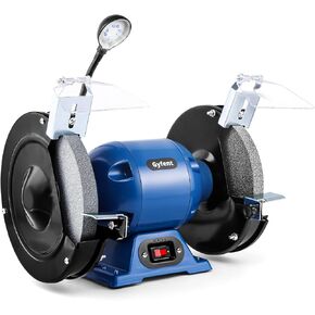 Bench Grinder, 3.2-Amp 8-Inch High Speed Bench Grinder 3560 RPM 1/2 HP Table Grinder with 36/80-Grit Grinding Wheels Grinding Machine for Sharpening Grinding