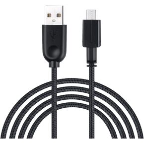 HUYUN 6.2ft USB Charge Cable & USB Micro Wire Data line Cord/Charging Cable Compatible for Alienware Wired/Wireless Gaming Mouse AW610M 610m Mouse mice (Black)