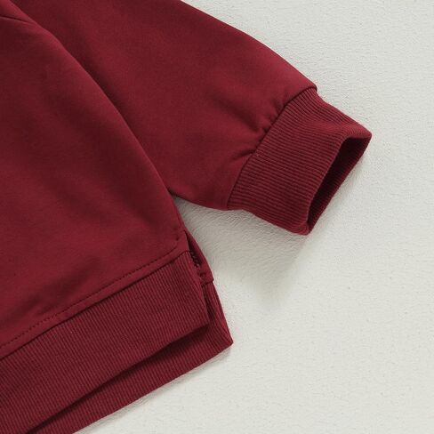 Toddler Baby Boy Girl Clothes Solid Color Crewneck Sweatshirt Long Sleeve Pullover T Shirt Tops Fall Winter Outfit in Saudi Arabia