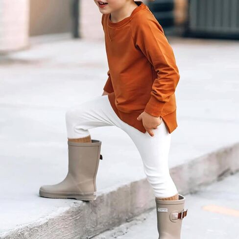 Toddler Baby Boy Girl Clothes Solid Color Crewneck Sweatshirt Long Sleeve Pullover T Shirt Tops Fall Winter Outfit in Saudi Arabia