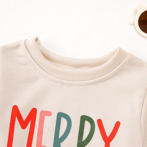 سويت شيرت عيد الميلاد للأطفال الصغار الأولاد والبنات، قمصان بلوفر مرحة ومشرقة، رقبة دائرية، ملابس بأكمام طويلة in Kuwait