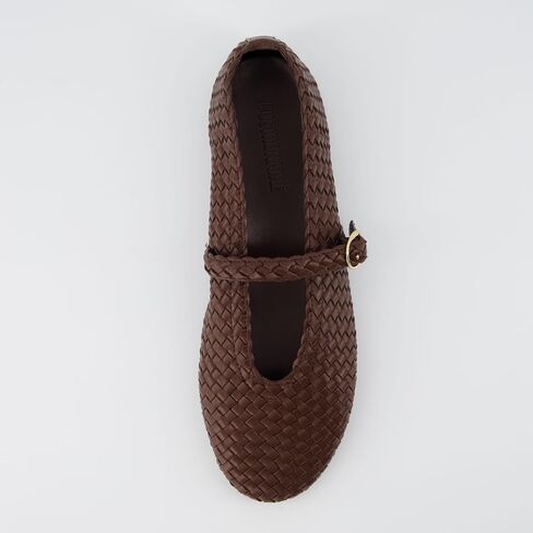 CUSHIONAIRE Bistro Mary Jane Flats for Women, Woven Ballet Flats Shoes with Strap and Memory Foam for All-Day Comfort in Saudi Arabia