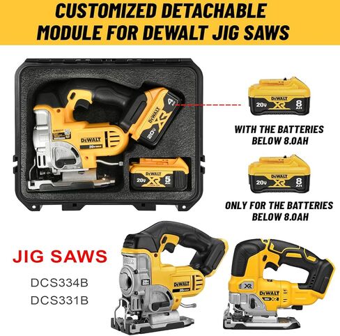 حافظة لأداة Dewalt Jigsaw الكهربائية - صندوق أدوات صلب مقاوم للماء لمنشار Dewalt 20V DCS334B | DCS331B، حقيبة مجموعة أدوات الطاقة لمجموعة منشار الرقصة اللاسلكي Dewalt Herramientas 20V Max/البطارية (العلبة فقط) in Kuwait