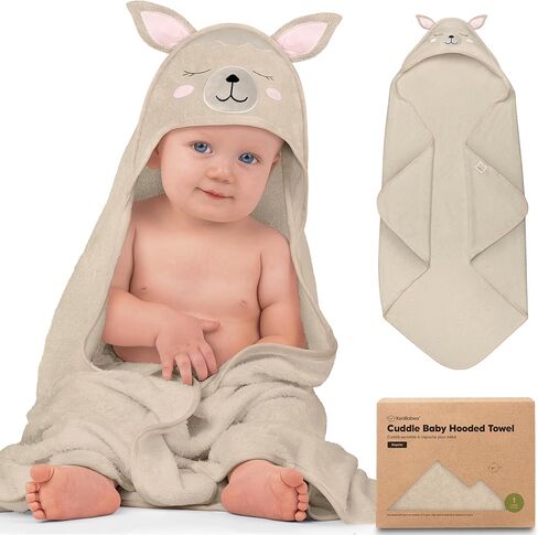 KeaBabies Baby Hooded Towel - Viscose Derived from Bamboo Baby Towel, Toddler Bath Towel, Infant Towels, Large Hooded Towel, Organic Baby Towels with Hood for Girls, Babies, Newborn Boys(Triceratops) in Kuwait