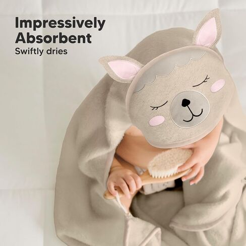 KeaBabies Baby Hooded Towel - Viscose Derived from Bamboo Baby Towel, Toddler Bath Towel, Infant Towels, Large Hooded Towel, Organic Baby Towels with Hood for Girls, Babies, Newborn Boys(Triceratops) in Kuwait