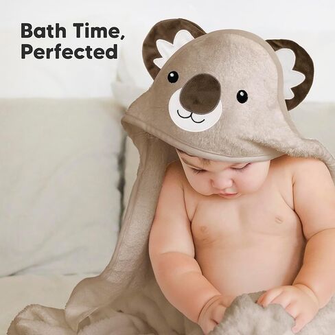 KeaBabies Baby Hooded Towel - Viscose Derived from Bamboo Baby Towel, Toddler Bath Towel, Infant Towels, Large Hooded Towel, Organic Baby Towels with Hood for Girls, Babies, Newborn Boys(Triceratops) in Kuwait
