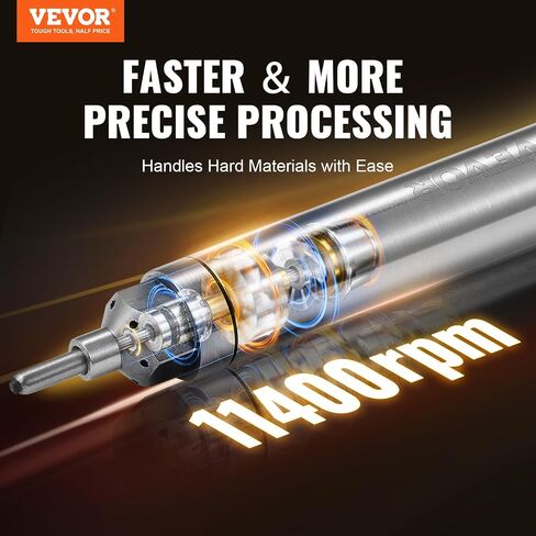 VEVOR Engraving 11400 BPM, Speed Adjustable 1/8" Pencil, Portable Pneumatic Hose, Air Micro Grinder Scribe Pen for Precision Carving on Stone Glass Wood, Silver in Saudi Arabia
