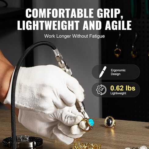 VEVOR Engraving 11400 BPM, Speed Adjustable 1/8" Pencil, Portable Pneumatic Hose, Air Micro Grinder Scribe Pen for Precision Carving on Stone Glass Wood, Silver in Saudi Arabia