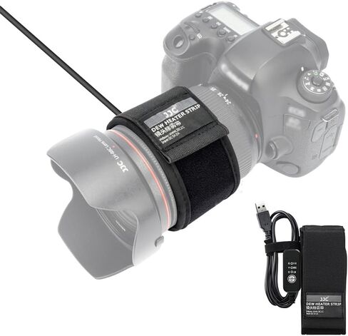 JJC USB Lens Warmer, 80mm Lens Dew Heater Strip with Temperature Regulator,Condensation Prevention for Telescopes Mirrorless DSLR Camera Astrophotography Lenes Telescope Eyepieces Less Than 3.15"/80mm in Saudi Arabia