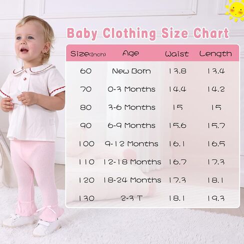 5 Packs Newborn Toddler Baby Girl Pants Straight Flare Leggings | 5 Pack Cotton Baby Girl Pants;Gentle Stretch;Elastic Waist;Vibrant Colors for Daily Toddler Wear in Saudi Arabia