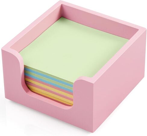 Sticky Note Holder, Acacia Wood Post It Note Dispenser for Office Desk Accessories, Self Stick Note Pad Holder, Memo Pad Holder Dispenser Organizer for School Office Desk Supplies in Saudi Arabia
