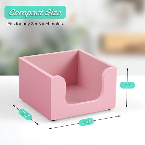 Sticky Note Holder, Acacia Wood Post It Note Dispenser for Office Desk Accessories, Self Stick Note Pad Holder, Memo Pad Holder Dispenser Organizer for School Office Desk Supplies in Saudi Arabia
