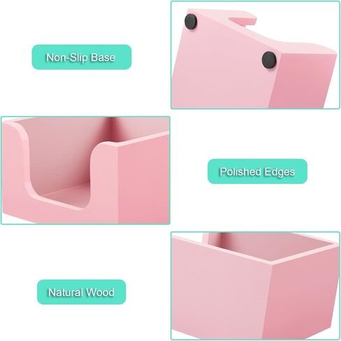 Sticky Note Holder, Acacia Wood Post It Note Dispenser for Office Desk Accessories, Self Stick Note Pad Holder, Memo Pad Holder Dispenser Organizer for School Office Desk Supplies in Saudi Arabia