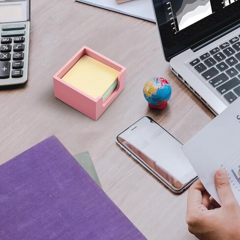Sticky Note Holder, Acacia Wood Post It Note Dispenser for Office Desk Accessories, Self Stick Note Pad Holder, Memo Pad Holder Dispenser Organizer for School Office Desk Supplies in Saudi Arabia