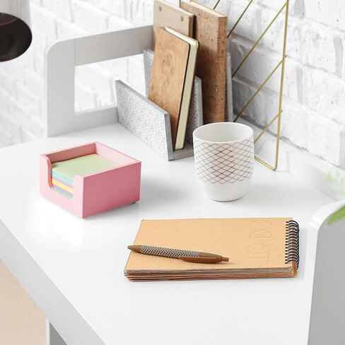 Sticky Note Holder, Acacia Wood Post It Note Dispenser for Office Desk Accessories, Self Stick Note Pad Holder, Memo Pad Holder Dispenser Organizer for School Office Desk Supplies in Saudi Arabia