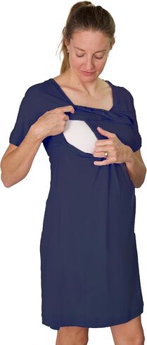 USBD Women's Nursing Long Tops - Comfortable Double Layer Pregnancy Tee for Breastfeeding and Postpartum in Saudi Arabia