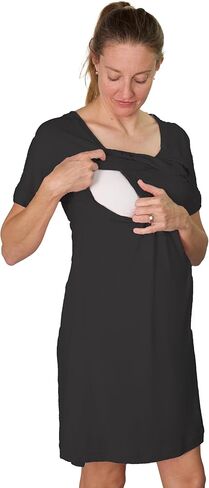 USBD Women's Nursing Long Tops - Comfortable Double Layer Pregnancy Tee for Breastfeeding and Postpartum in Saudi Arabia