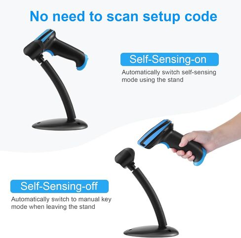 USB Barcode Scanner, 1D Laser Wired Handheld Bar Code Scanner for Mobile Payment, Convenience Store, Supermarket, Warehouse in Saudi Arabia
