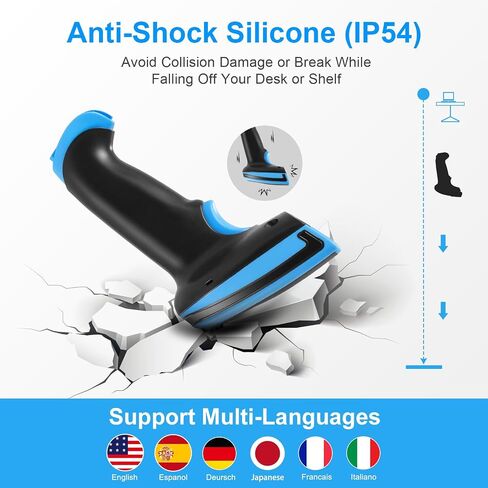 USB Barcode Scanner, 1D Laser Wired Handheld Bar Code Scanner for Mobile Payment, Convenience Store, Supermarket, Warehouse in Saudi Arabia