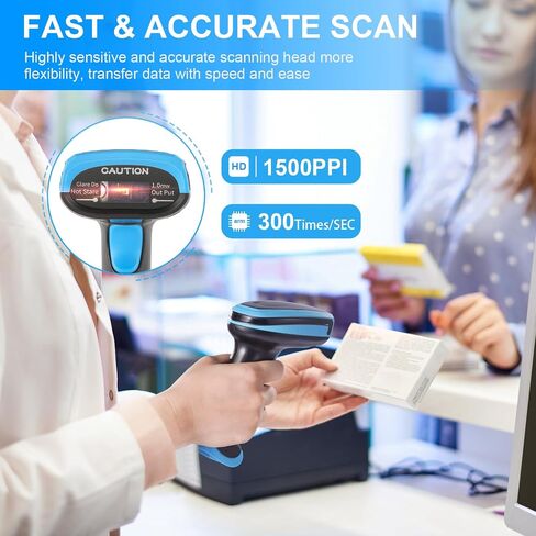 USB Barcode Scanner, 1D Laser Wired Handheld Bar Code Scanner for Mobile Payment, Convenience Store, Supermarket, Warehouse in Saudi Arabia