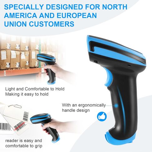USB Barcode Scanner, 1D Laser Wired Handheld Bar Code Scanner for Mobile Payment, Convenience Store, Supermarket, Warehouse in Saudi Arabia