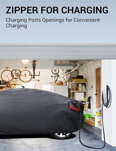 BASENOR 2024 Newest Tesla Model 3 Car Cover All-Weather Waterproof UV Protection Full Exterior Accessories with Charge Port Opening & Ventilated Mesh for Model 3 2017-2024 in Kuwait