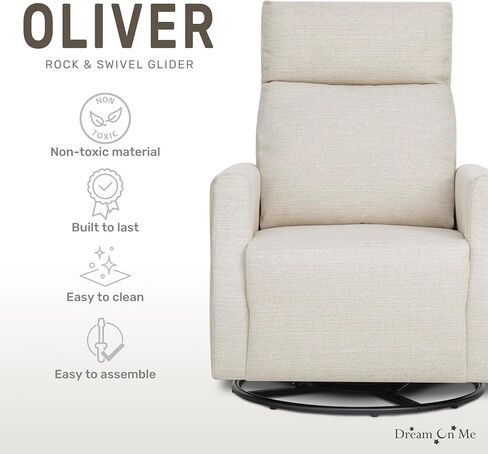 Dream On Me Oliver Swivel GliderWith 360-Degree Swivel and Plush Corduroy Fabric, FSC Certified. in Kuwait