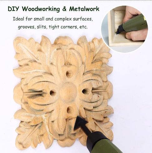 ماكينة صنفرة كهربائية بقوة 8000 دورة في الدقيقة، ماكينة صنفرة تفاصيل محمولة بقوة 20 وات لأداة سنفرة معدنية DIY للأعمال الخشبية، ماكينة سنفرة حرفية كهربائية مع رأس سنفرة 8x لطحن أسطح تلميع الشقوق والأخاديد in Kuwait