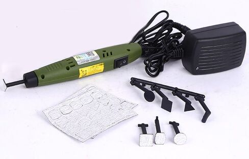 ماكينة صنفرة كهربائية بقوة 8000 دورة في الدقيقة، ماكينة صنفرة تفاصيل محمولة بقوة 20 وات لأداة سنفرة معدنية DIY للأعمال الخشبية، ماكينة سنفرة حرفية كهربائية مع رأس سنفرة 8x لطحن أسطح تلميع الشقوق والأخاديد in Kuwait