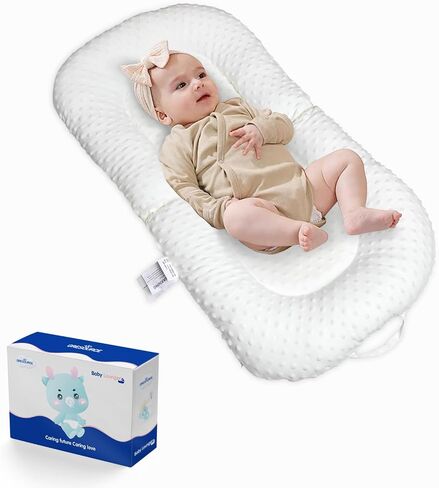 Baby Lounger, Portable Baby Nest for Newborn Infant Babies for Home and Travel (White) in Saudi Arabia