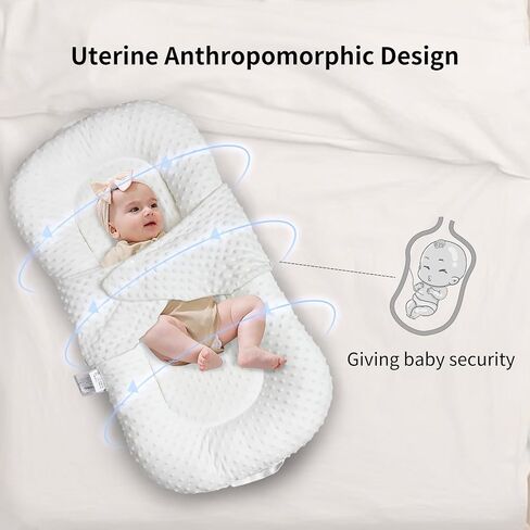 Baby Lounger, Portable Baby Nest for Newborn Infant Babies for Home and Travel (White) in Saudi Arabia