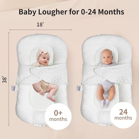 Baby Lounger, Portable Baby Nest for Newborn Infant Babies for Home and Travel (White) in Saudi Arabia