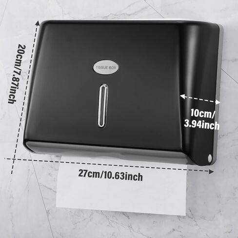Tioncy 6 Pack Paper Towel Dispenser Wall Mount Commercial with Lock Adhesive No Drilling or Screws Install White Plastic Tri Fold, C Fold Paper Hand Towel Holder for Bathroom Restroom Kitchen Office in Saudi Arabia