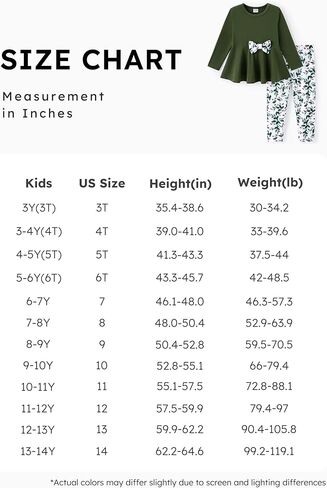 PATPAT Toddler Kids Girls 2Pcs Clothes Set Bowknot Design Ruffle Hem Long Sleeve Top and Floral Print Pant Outfits in Kuwait