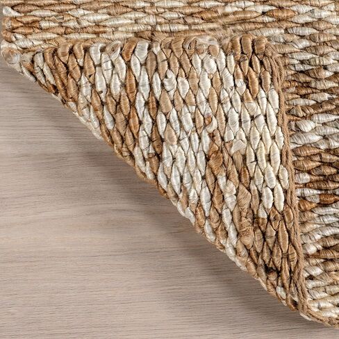 nuLOOM Hailey Hand Woven Jute Runner Rug, 2' 6" x 12', Natural in Saudi Arabia