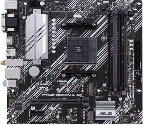 اللوحة الأم ASUS Prime B550-PLUS AC-HES AMD AM4 (الجيل الثالث Ryzen) ATX (Dual M.2، PCIe4.0، WIFI5، 1 جيجابت إيثرنت، SATA 6 جيجابت في الثانية، USB 3.2 Gen 2 Type-C، USB 3.2 Gen 1 أمامي -C وCEC من المستوى الثاني جاهزان) in Saudi Arabia