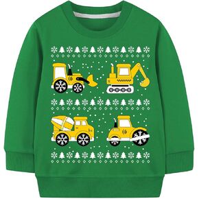 Mrocioa Toddler Boy Girls Sweatshirt Ugly Christmas Sweater Style Reindeer Shirt Kids Xmas Holiday Tops