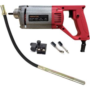 1300W Handheld Electric Concrete Vibrator Vibrating Power Tool, Air Bubble Remover, 6.6 feet Flex Hose Immersion Shaft, Aluminum Casing