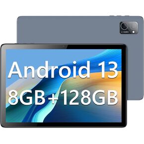 Metal Tablet Computer Android 13, 128GB+8(4+4 expansion)GB/1TB Expandable, 9000mAh Large Battery, 10 Inch 1280X800, Double-layer Glass Touch Panel, 5MP+8MP Camera, WiFi6, BT5.0, GMS Certified