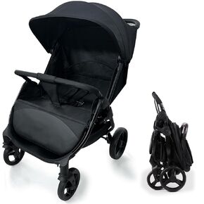 Baby Stroller Baby Lightweight Stroller with Extra Wide Seats, Adjustable Large Canopies, Stroller for Baby,Compact Fold,One-Handed Fold,Reclining Seats,5-Point Harness and Big Storage Basket