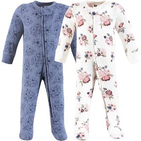 Hudson Baby Unisex Baby Thermal Zipper Sleep and Play 2pk