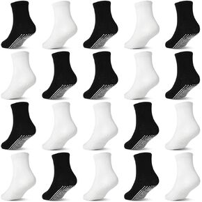 20 زوجًا من جوارب الأطفال الصغار من SkiBeaut جوارب للأولاد والبنات مقابض غير قابلة للانزلاق جوارب للأطفال قابض للأطفال الصغار من عمر 0 ​​إلى 7 سنوات
