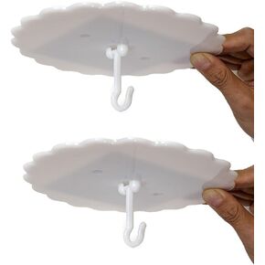 Ceiling Mosquito Net Hooks Super Glue Dome Mosquito Net Hooks Ceiling Hooks Bed Canopy Hooks for Home, Easy Install Mosquito Net Nail-Free Hook(7IN 2Set)